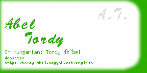 abel tordy business card